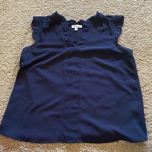 Blue work blouse